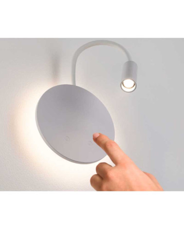 Aplique recargable blanco flexible 2700K 80lm regulable