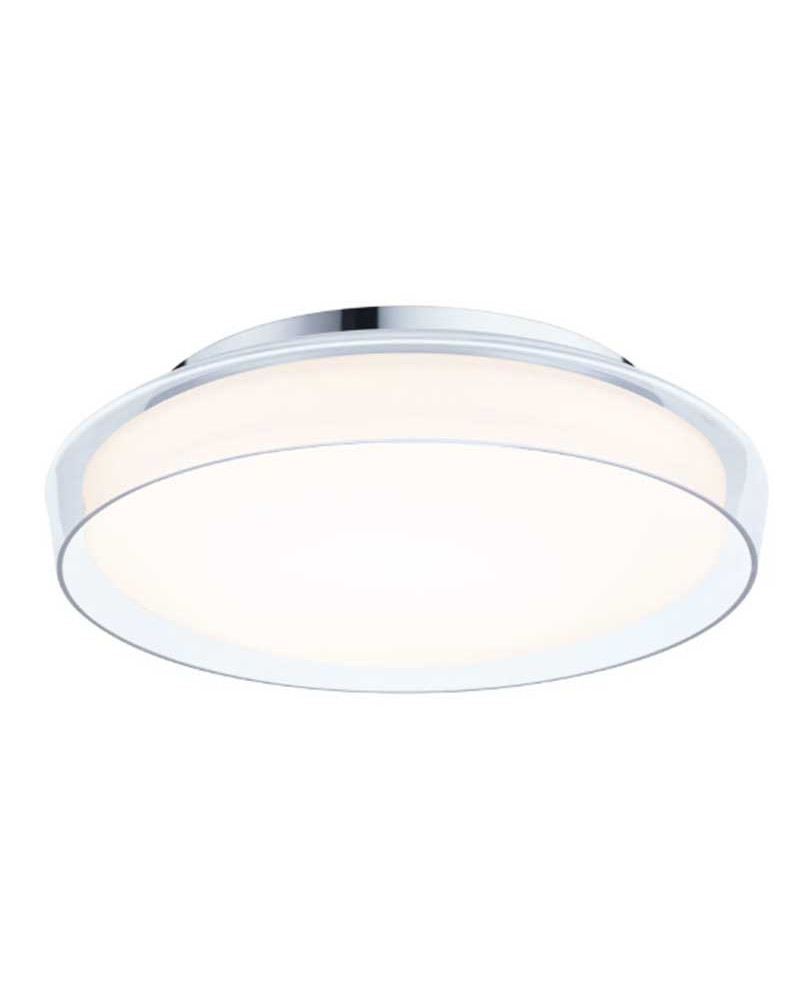 Plafón 35cm LED 16,5W 3000K 1800Lm cristal cromado IP44