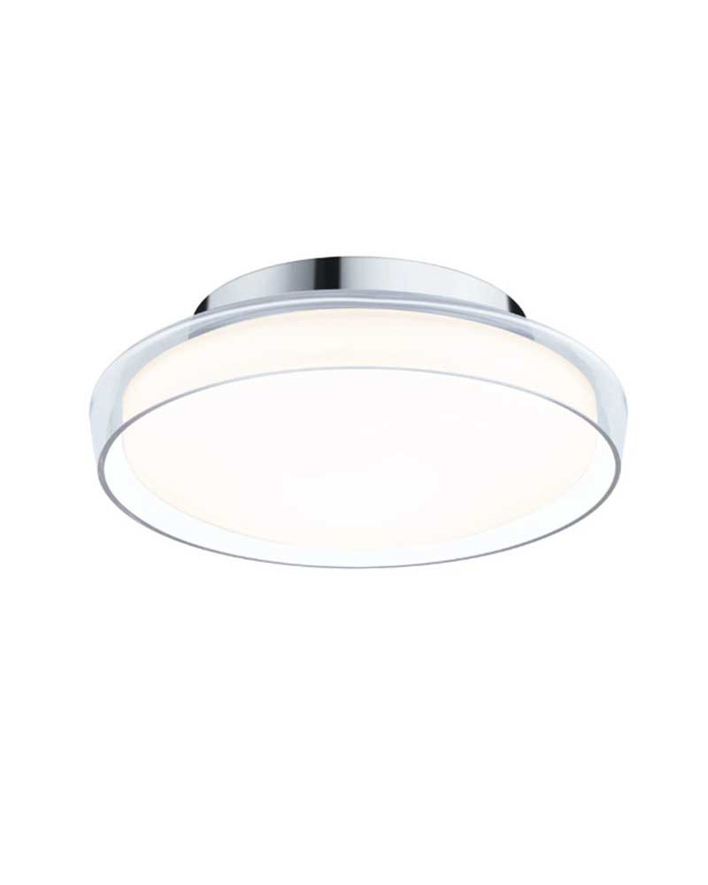 Plafón 25cm LED 11,5W 3000K 1200Lm cristal cromado IP44