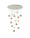 Lámpara colgante 90cm LED E27 diseño de múltiples esferas y colores con bombilla de 3000K, 4000K o 3000K regulable
