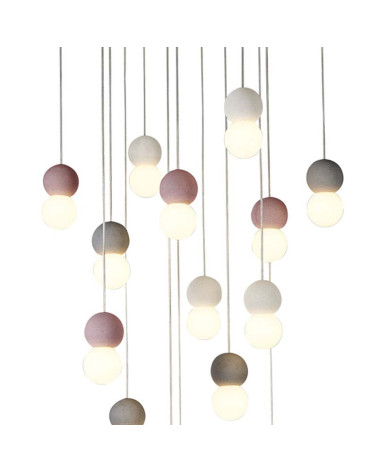 90cm LED E27 pendant lamp with multi-sphere and color design, dimmable 3000K, 4000K or 3000K bulb