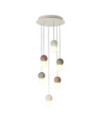 Lámpara colgante 90cm LED E27 diseño de múltiples esferas y colores con bombilla de 3000K, 4000K o 3000K regulable