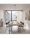 Modernized classic design lamp with gold hanging ring and glass shades. LED 50W 3000K and 4500Lm