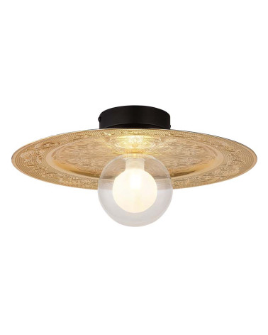 Ceiling lamp with gold disc 1xG9 LED neo-vintage design