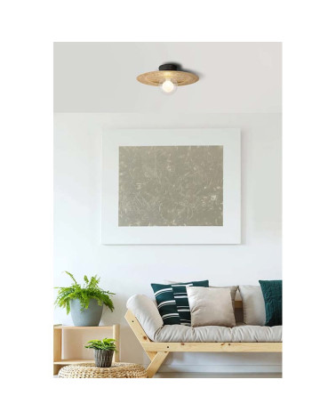 Ceiling lamp with gold disc 1xG9 LED neo-vintage design