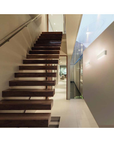 Aplique de pared LED 14W doble luz diseño lineal 41x9cm disponible en 3000K o 4000K en aluminio blanco