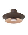 Plafon Ventilador Led  Cafe + Cobre cepillado 35W Ø53cm control remoto luz REGULABLE