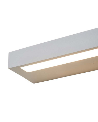 Aplique 24cm LED 20W estilo lineal CCT 2700K-3200K-4000K luz arriba y abajo en acabado aluminio blanco o negro