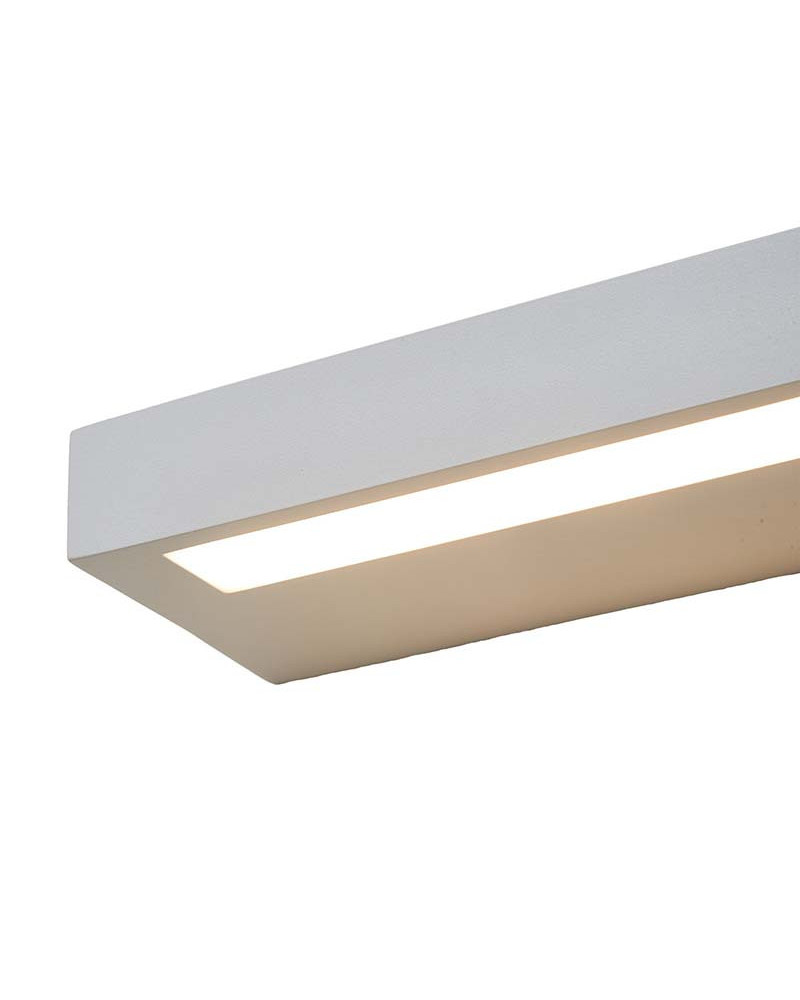 Aplique 24cm LED 20W estilo lineal CCT 2700K-3200K-4000K luz arriba y abajo en acabado aluminio blanco o negro