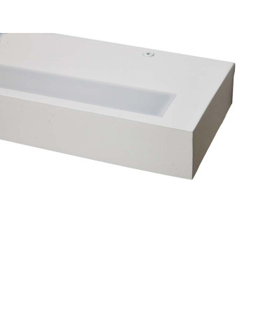 Aplique 24cm LED 20W estilo lineal CCT 2700K-3200K-4000K luz arriba y abajo en acabado aluminio blanco o negro