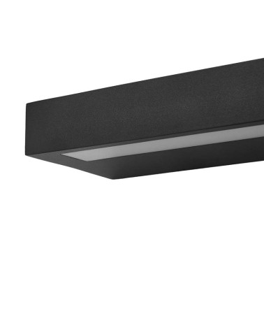 Aplique 24cm LED 20W estilo lineal CCT 2700K-3200K-4000K luz arriba y abajo en acabado aluminio blanco o negro