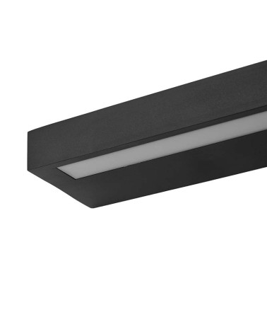 Aplique 39cm LED 30W estilo lineal CCT 2700K-3200K-4000K luz arriba y abajo en acabado aluminio blanco o negro