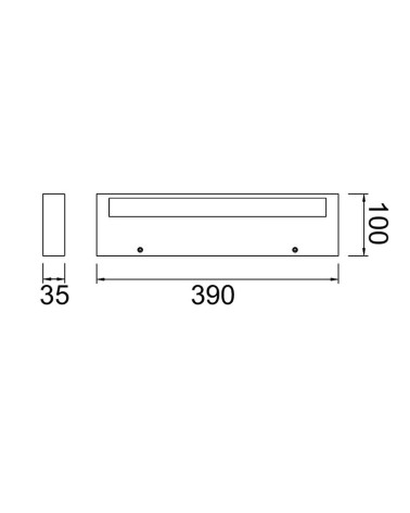 Aplique 39cm LED 30W estilo lineal CCT 2700K-3200K-4000K luz arriba y abajo en acabado aluminio blanco o negro