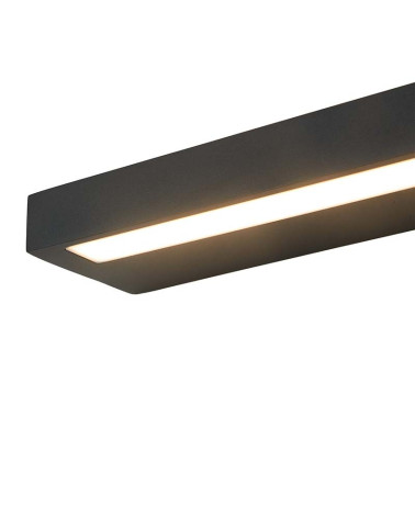 Aplique 52cm LED 40W estilo lineal CCT 2700K-3200K-4000K luz arriba y abajo en acabado aluminio blanco o negro