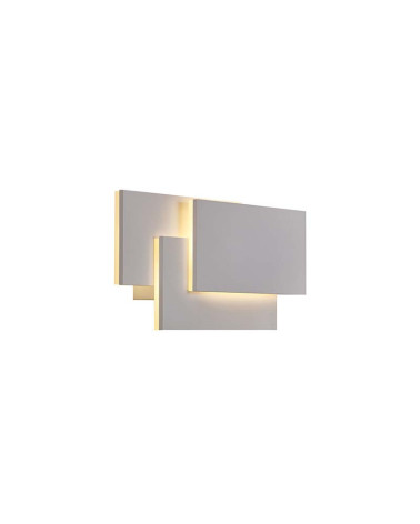 Aplique 26x12,5cm con elegantes placas rectangulares blancas o negras para pared LED 12W 1080Lm 3000K