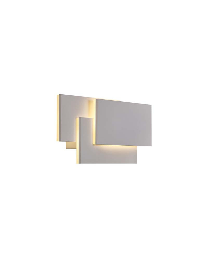 Aplique 26x12,5cm con elegantes placas rectangulares blancas o negras para pared LED 12W 1080Lm 3000K