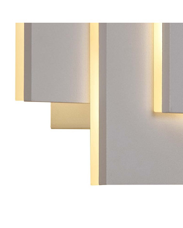 Aplique 26x12,5cm con elegantes placas rectangulares blancas o negras para pared LED 12W 1080Lm 3000K