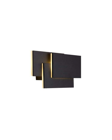26x12.5cm wall light with elegant rectangular white or black plates for LED 12W 1080Lm 3000K