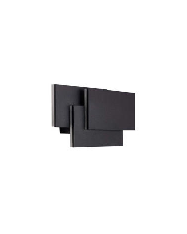 Aplique 26x12,5cm con elegantes placas rectangulares blancas o negras para pared LED 12W 1080Lm 3000K