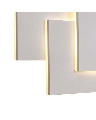 Aplique 40x19cm con elegantes placas rectangulares blancas o negras para pared LED 36W 3240Lm 3000K