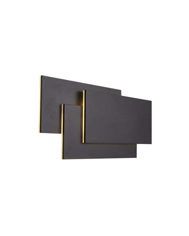 Aplique 40x19cm con elegantes placas rectangulares blancas o negras para pared LED 36W 3240Lm 3000K