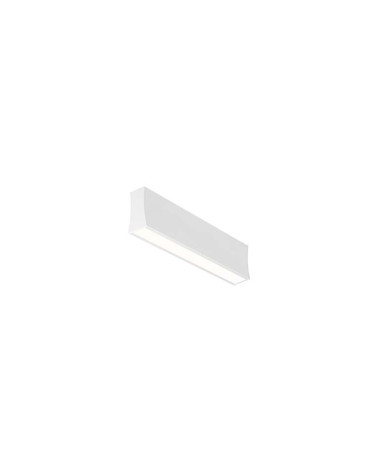 Aplique de pared 41cm con perfil cóncavo LED 14W luz cálida de 3000K y acabado en aluminio blanco o negro