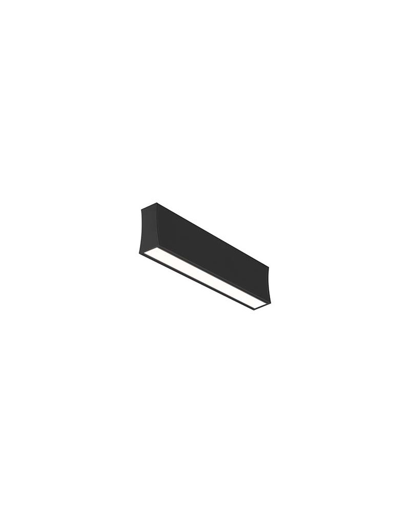 Aplique de pared 41cm con perfil cóncavo LED 14W luz cálida de 3000K y acabado en aluminio blanco o negro