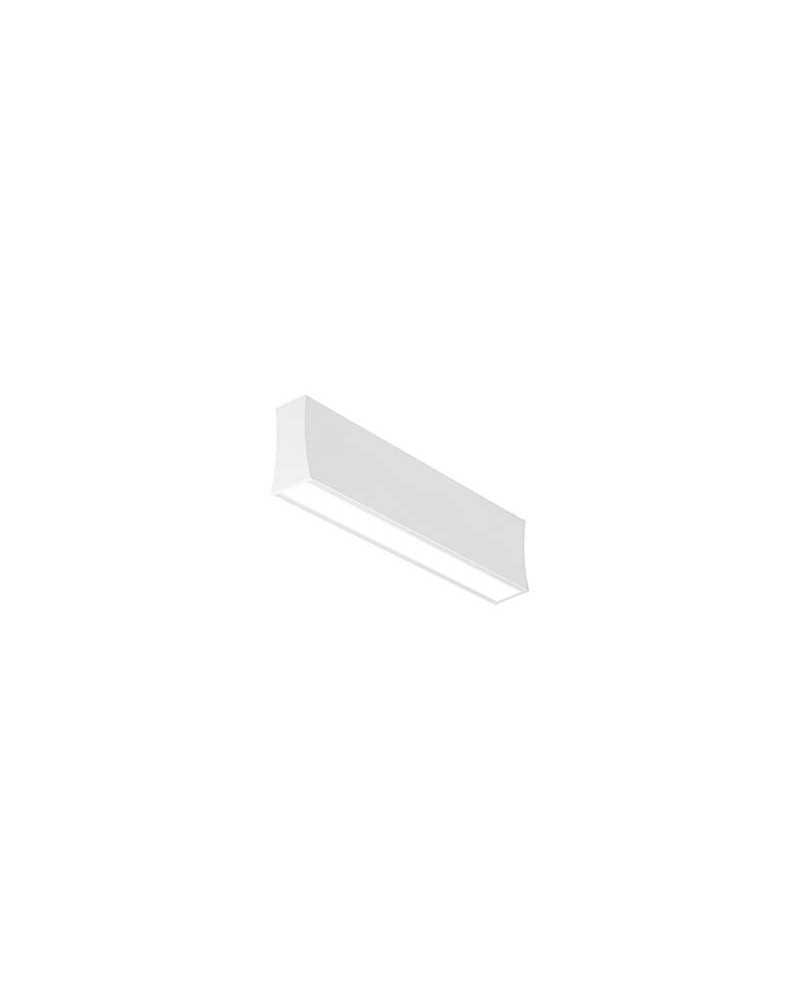 Aplique de pared 41cm con perfil cóncavo LED 14W luz blanca fría de 4000K y acabado en aluminio blanco o negro