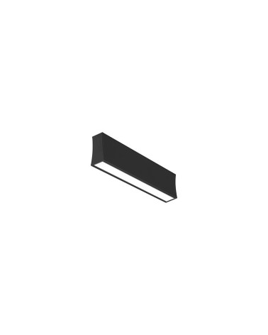 Aplique de pared 41cm con perfil cóncavo LED 14W luz blanca fría de 4000K y acabado en aluminio blanco o negro