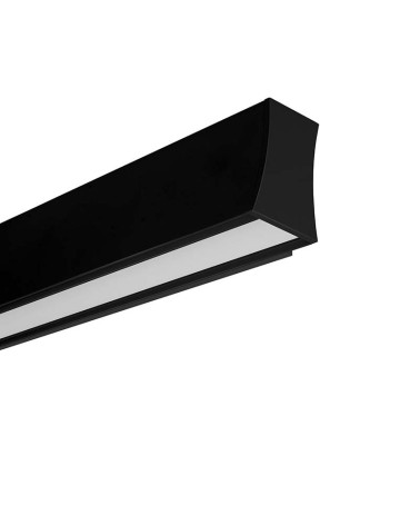 Aplique de pared 41cm con perfil cóncavo LED 14W luz blanca fría de 4000K y acabado en aluminio blanco o negro