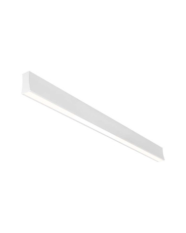 120cm wall light with concave profile, 38W LED, warm light 3000K and white or black aluminum finish