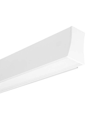 Aplique de pared 120cm con perfil cóncavo LED 38W luz cálida de 3000K y acabado en aluminio blanco o negro