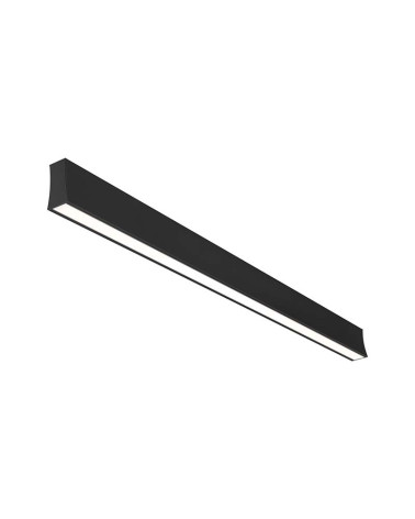 Aplique de pared 120cm con perfil cóncavo LED 38W luz cálida de 3000K y acabado en aluminio blanco o negro