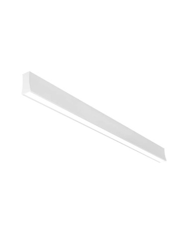 120cm wall light with concave profile, 38W LED, 4000K cool white light, and white or black aluminum finish