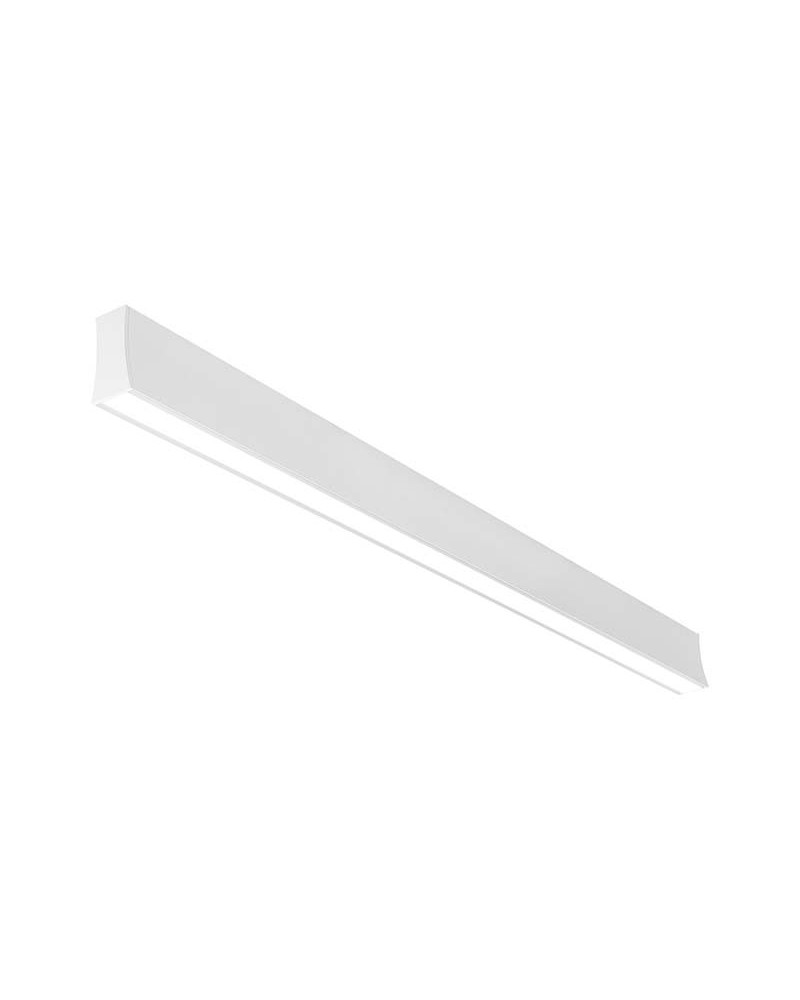 120cm wall light with concave profile, 38W LED, 4000K cool white light, and white or black aluminum finish