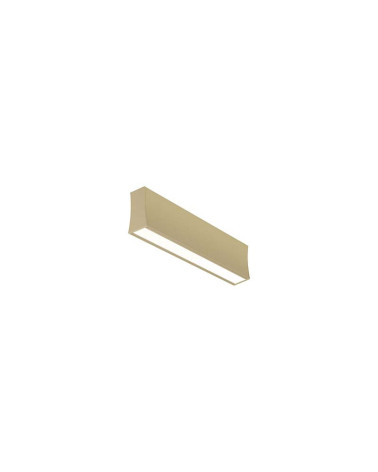 Aplique de pared 41cm con perfil cóncavo LED 14W luz cálida de 3000K y acabado en aluminio blanco arena