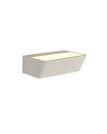 Luminaria de pared 16cm de ancho 15W LED 3000K o 4000K en aluminio blanco arena