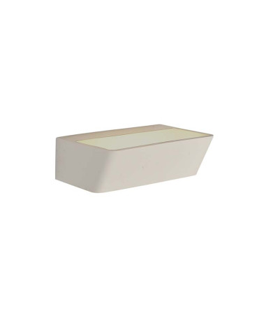 Luminaria de pared 16cm de ancho 15W LED 3000K o 4000K en aluminio blanco arena