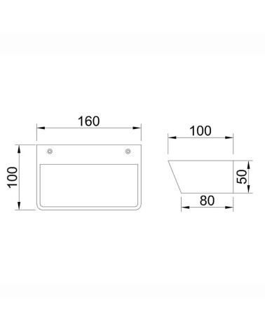 Luminaria de pared 16cm de ancho 15W LED 3000K o 4000K en aluminio blanco arena