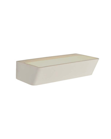 Luminaria de pared 22cm de ancho 21W LED 3000K o 4000K en aluminio blanco arena