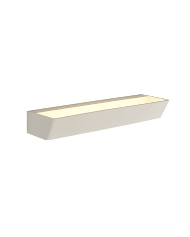 Luminaria de pared 37cm de ancho 30W LED 3000K o 4000K en aluminio blanco arena