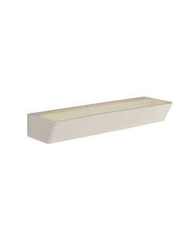 Luminaria de pared 37cm de ancho 30W LED 3000K o 4000K en aluminio blanco arena