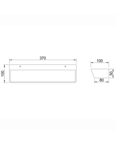 Luminaria de pared 37cm de ancho 30W LED 3000K o 4000K en aluminio blanco arena