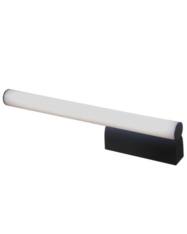 LED vertical wall lamp, warm or cool white light, black finish, 8W and 750Lm