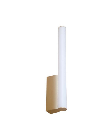 LED vertical wall lamp, warm or cool white light, gold finish, 8W and 750Lm