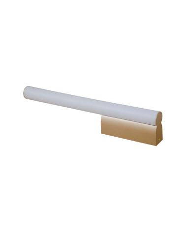 LED vertical wall lamp, warm or cool white light, gold finish, 8W and 750Lm