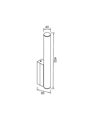 Lámpara de pared vertical LED luz cálida o blanca fría en acabdo dorado 8W y 750Lm