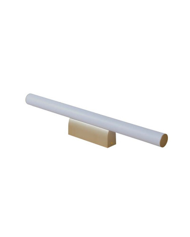 Aplique dorado 12W LED en forma de cilindro esbelto y horizontal de 60cm disponible con luz de 3000K o 4000K
