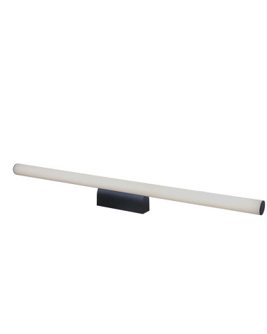 Aplique negro 18W LED en forma de cilindro esbelto y horizontal de 90cm disponible con luz de 3000K o 4000K