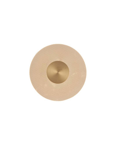 Aplique de pared LED 9W diseño moderno tipo eclipse de 22,5cm en acabado dorado con 3000K y 780Lm